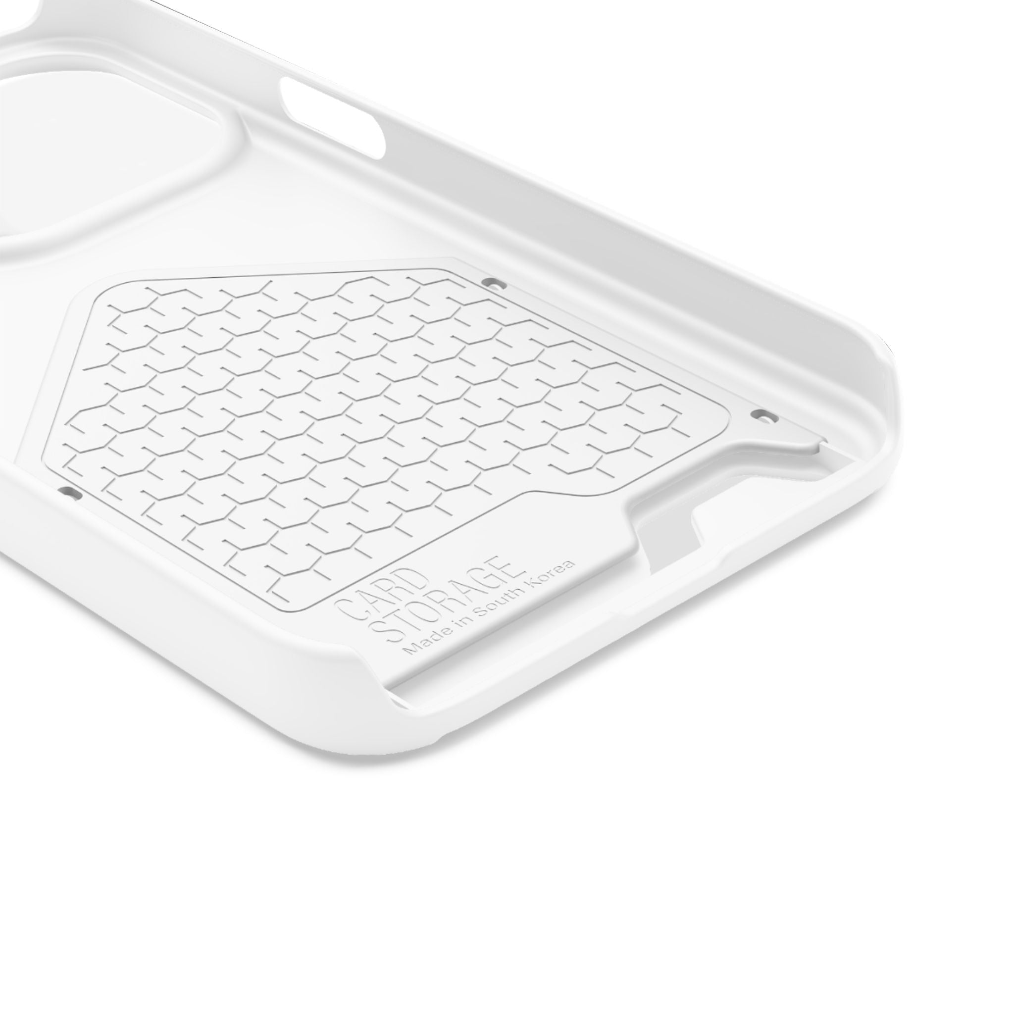 Leaf & Hand Card Holder Phone Case — "Good" Minimal Botanical Wallet Case