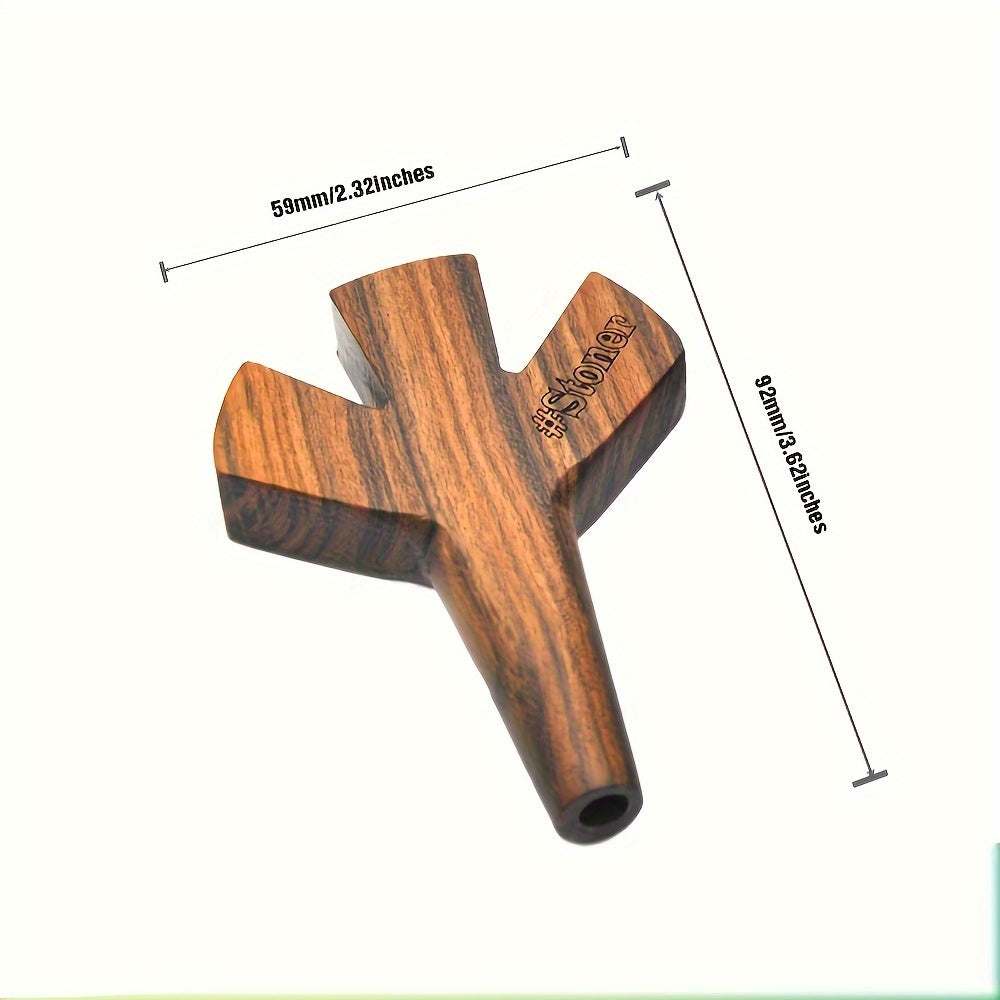3-In-1 Portable 420 Wooden Pipe - Smokes 3 Joints Simultaneously.