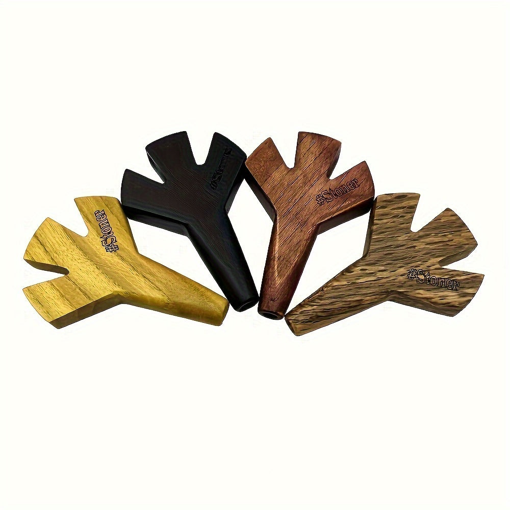 3-In-1 Portable 420 Wooden Pipe - Smokes 3 Joints Simultaneously.